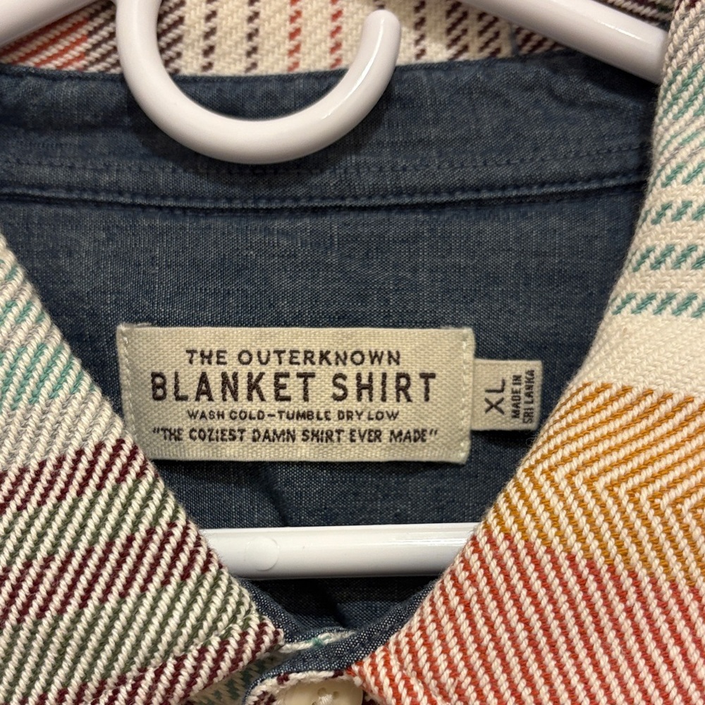 Outerknown Multicolor Striped Casual Button Down Shirt - Picture 2 of 4